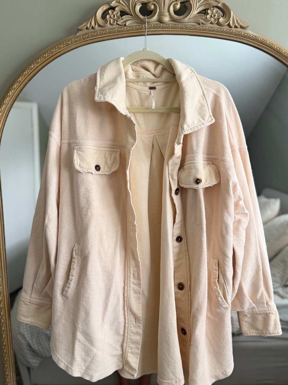 Free People Ruby Oversized Shirt Jacket Button-Front Jacket